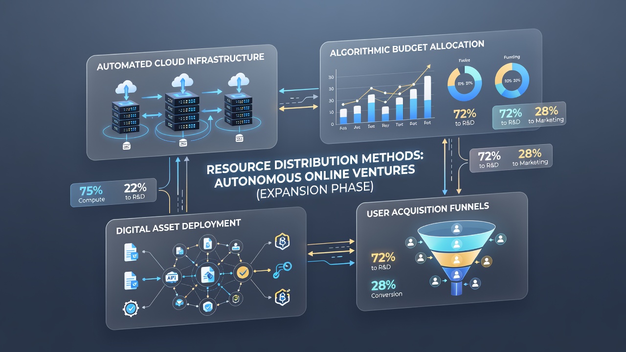 Technical resource scaling examples in autonomous digital ventures
