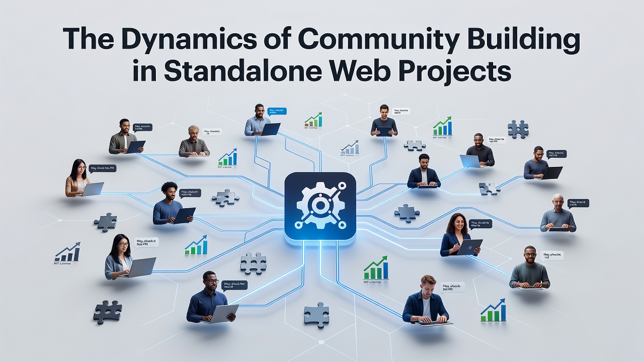 The Dynamics of Community Building in Standalone Web Projects
